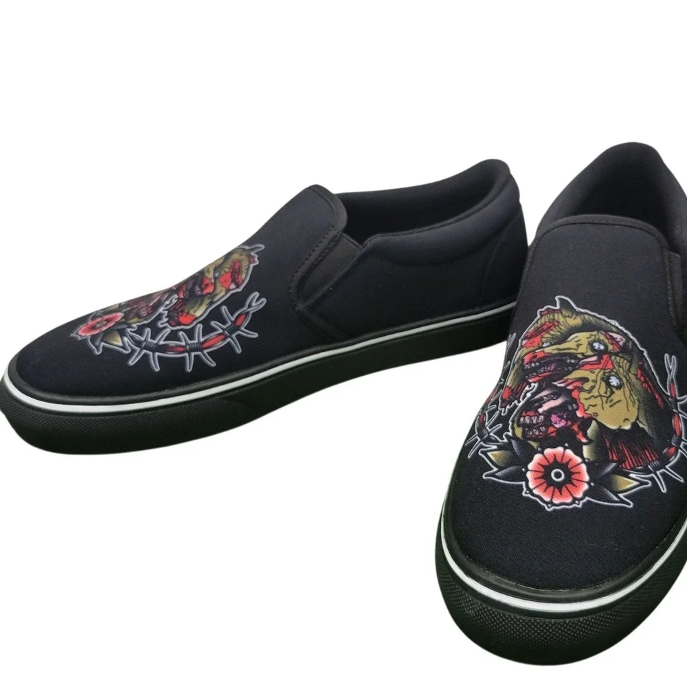 Last Light Apparel Undead Pharaohs Horses Slip On Shoes Black Mens 10 HG9239‎